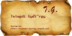 Telegdi György névjegykártya